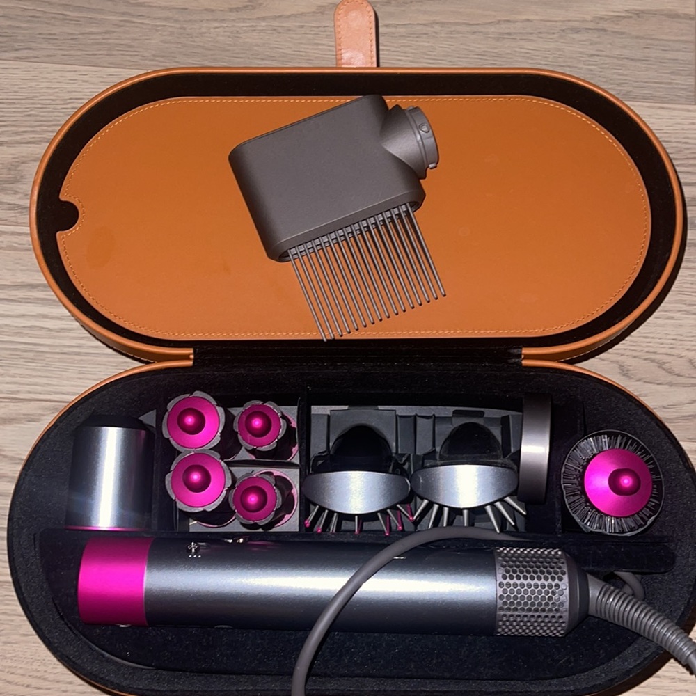 Dyson Airwrap Smooth + Control Styler-For Frizz-Prone Hair Nickle/Fuschia